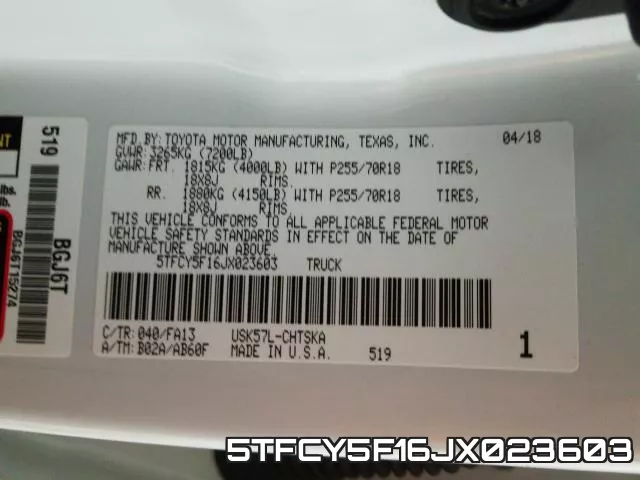 5TFCY5F16JX023603 фото 2