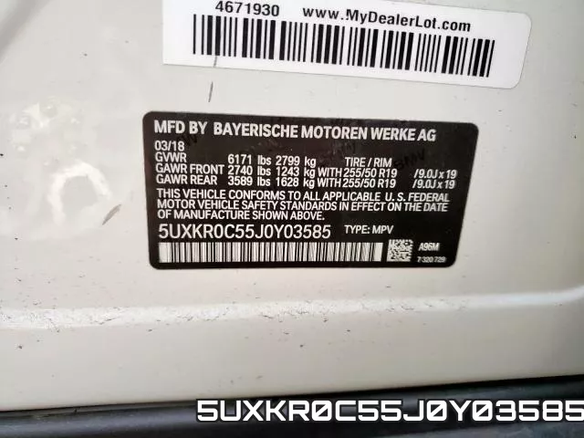 5UXKR0C55J0Y03585 фото 2
