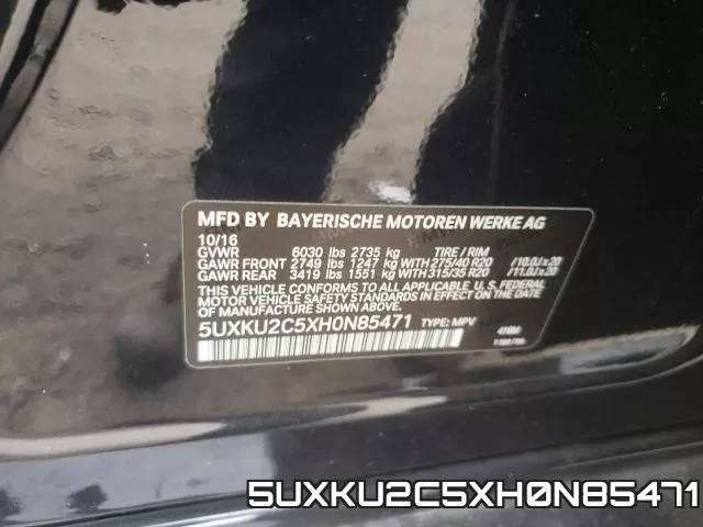 5UXKU2C5XH0N85471 фото 2