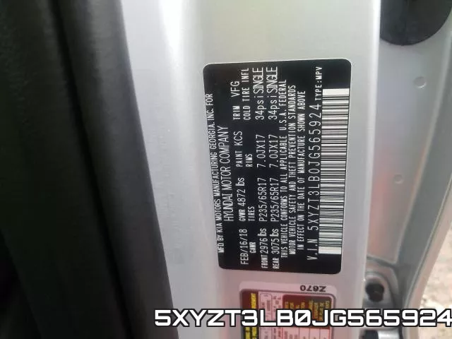 5XYZT3LB0JG565924 фото 2