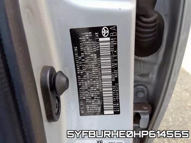 5YFBURHE0HP614565 фото 2