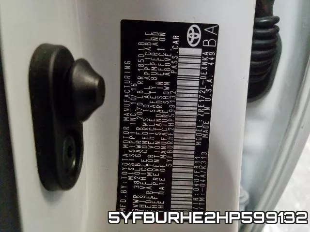 5YFBURHE2HP599132 фото 2