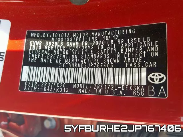 5YFBURHE2JP767406 фото 2