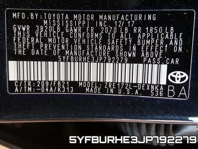 5YFBURHE3JP792279 фото 2