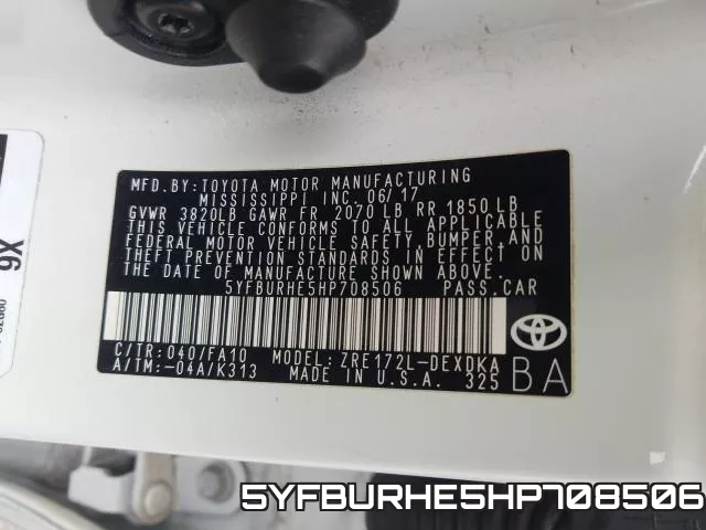 5YFBURHE5HP708506 фото 2