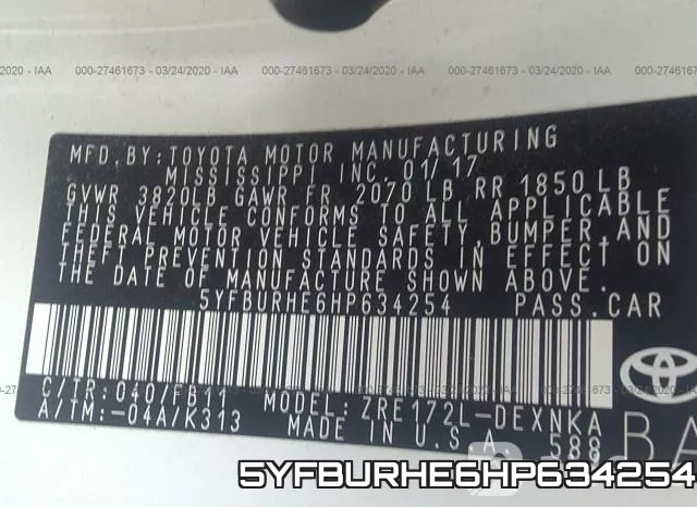 5YFBURHE6HP634254 фото 10