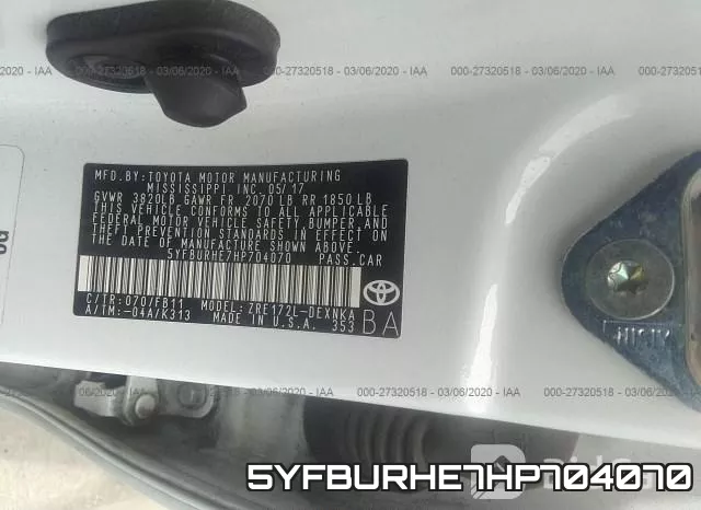 5YFBURHE7HP704070 фото 10