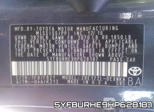 5YFBURHE9HP628187 фото 10