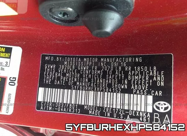 5YFBURHEXHP584152 фото 10