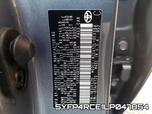 5YFP4RCE1LP047854 фото 2