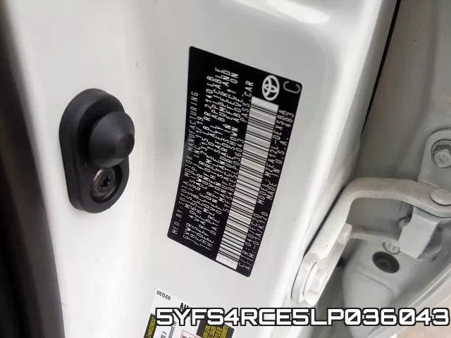 5YFS4RCE5LP036043 фото 2