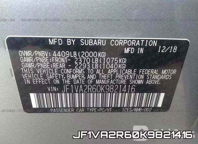 JF1VA2R60K9821416 фото 10