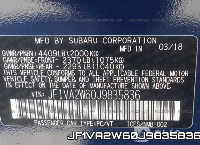 JF1VA2W60J9835836 фото 10