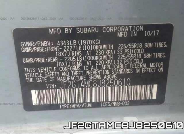 JF2GTAMC8J8250610 фото 10