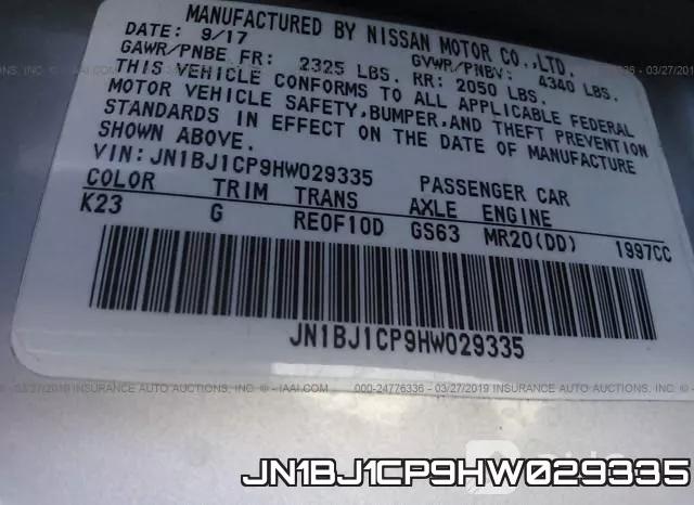 JN1BJ1CP9HW029335 фото 10