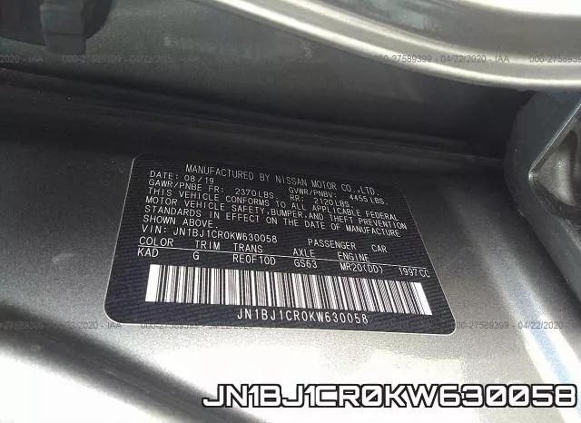 JN1BJ1CR0KW630058 фото 10