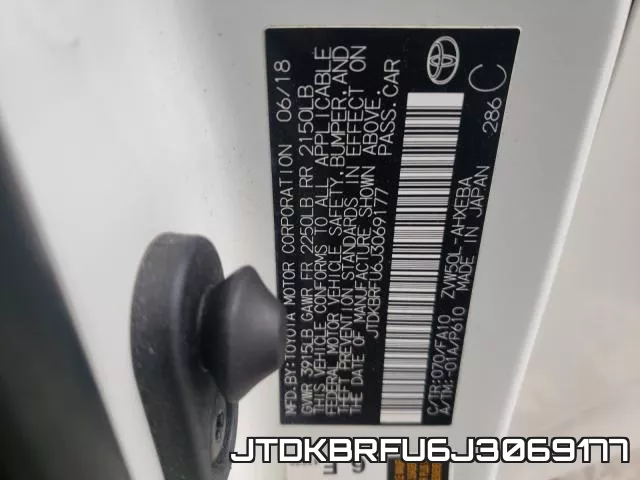 JTDKBRFU6J3069177 фото 2