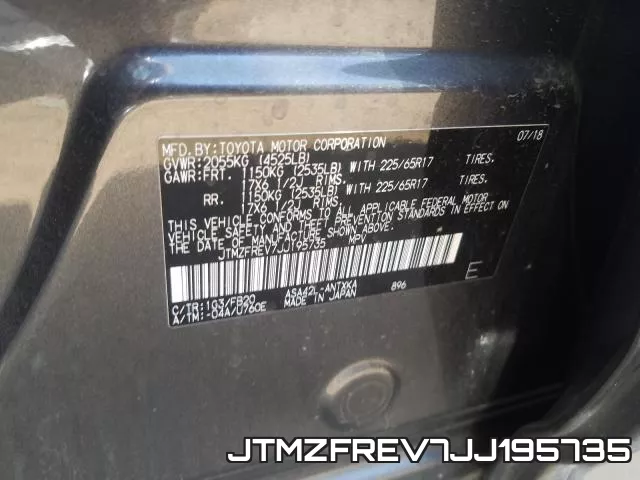 JTMZFREV7JJ195735 фото 2