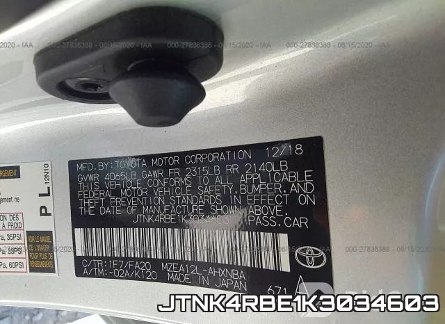 JTNK4RBE1K3034603 фото 10