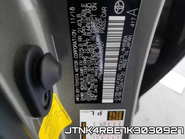 JTNK4RBE7K3030927 фото 2
