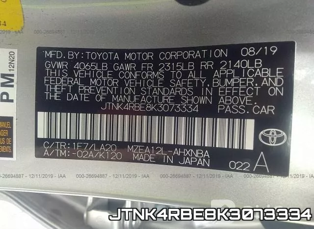 JTNK4RBE8K3073334 фото 10