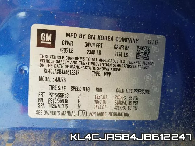 KL4CJASB4JB612247 фото 2