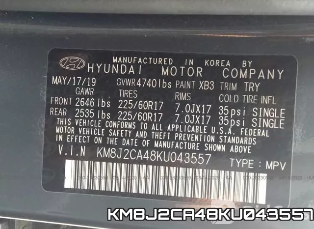 KM8J2CA48KU043557 фото 10