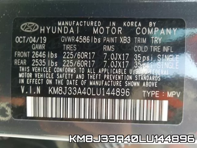KM8J33A40LU144896 фото 2