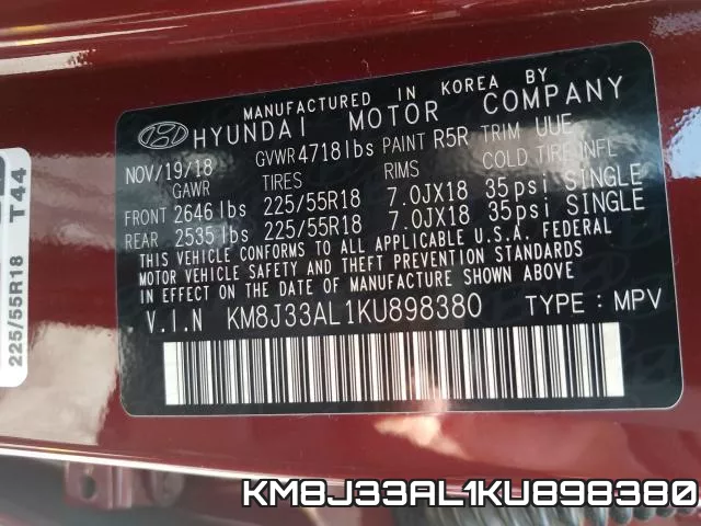 KM8J33AL1KU898380 фото 2