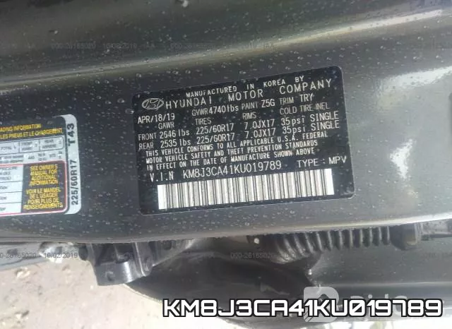 KM8J3CA41KU019789 фото 10