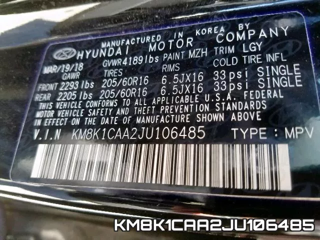 KM8K1CAA2JU106485 фото 2