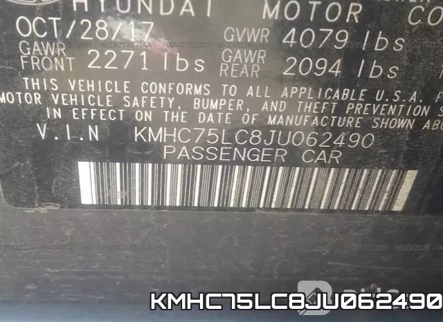 KMHC75LC8JU062490 фото 9