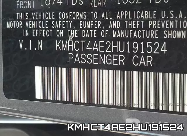 KMHCT4AE2HU191524 фото 10