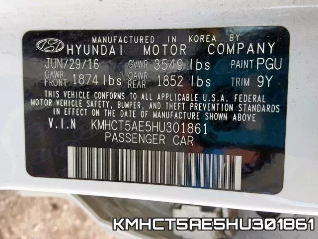 KMHCT5AE5HU301861 фото 2