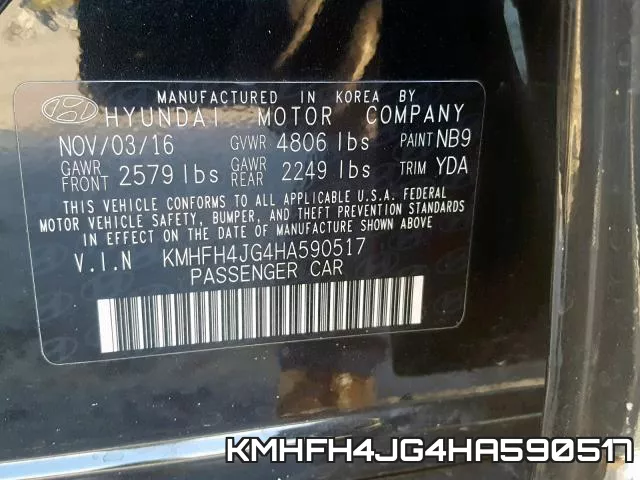 KMHFH4JG4HA590517 фото 2