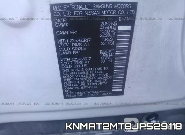 KNMAT2MT8JP529118 фото 10