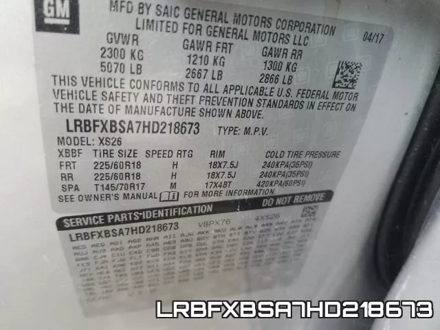 LRBFXBSA7HD218673 фото 2