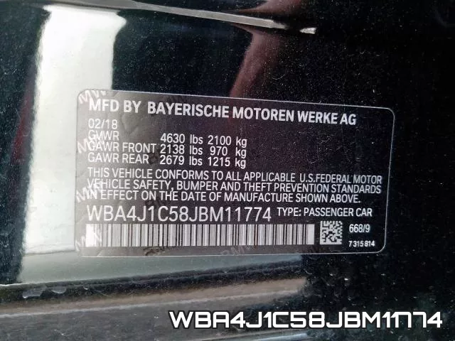 WBA4J1C58JBM11774 фото 2