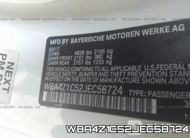 WBA4Z1C52JEC58724 фото 10
