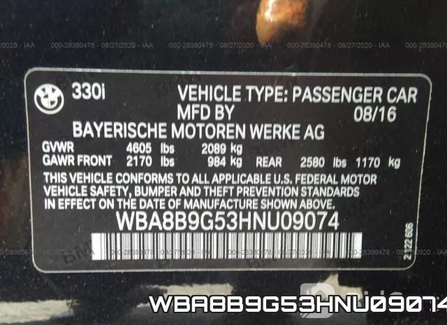 WBA8B9G53HNU09074 фото 10