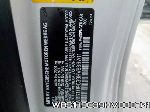 WBS1H9C39HV888701 фото 2