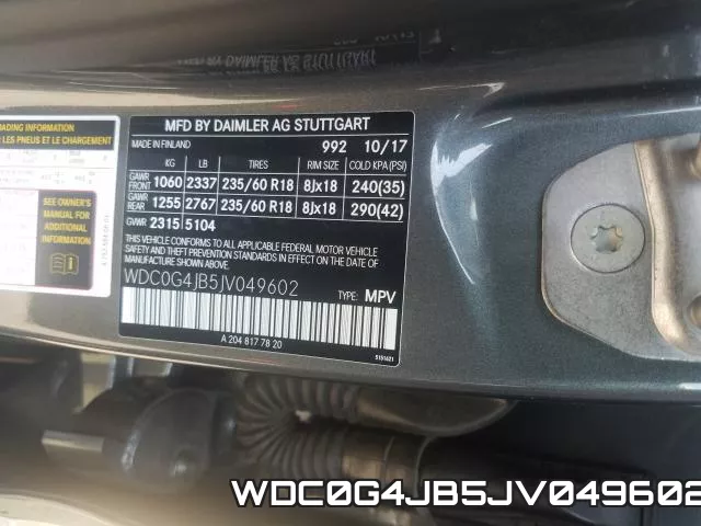 WDC0G4JB5JV049602 фото 2