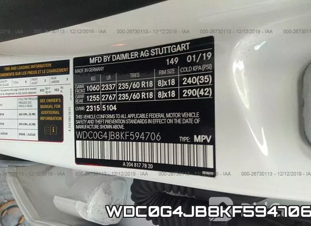WDC0G4JB8KF594706 фото 10