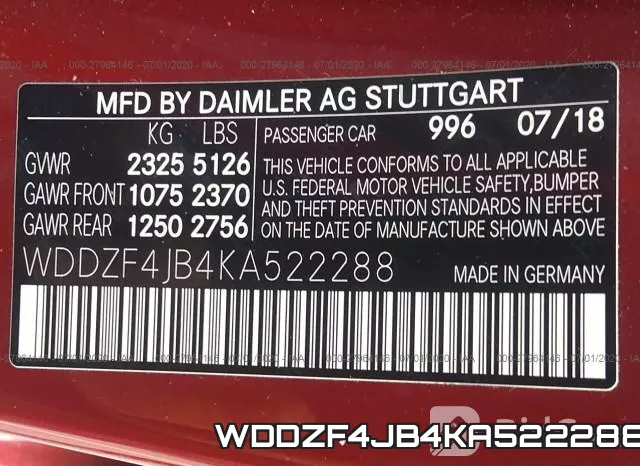 WDDZF4JB4KA522288 фото 10
