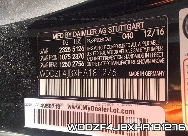 WDDZF4JBXHA181276 фото 10