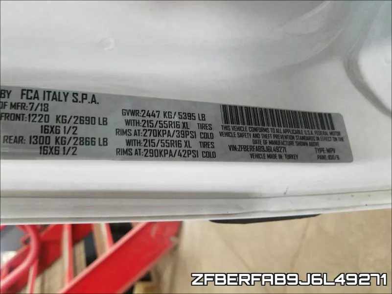 ZFBERFAB9J6L49271 фото 2