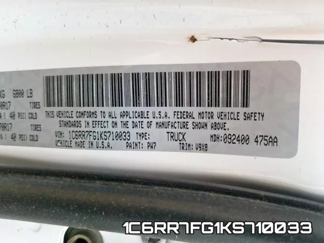 1C6RR7FG1KS710033 фото 2