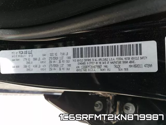 1C6SRFMT2KN879987 фото 2