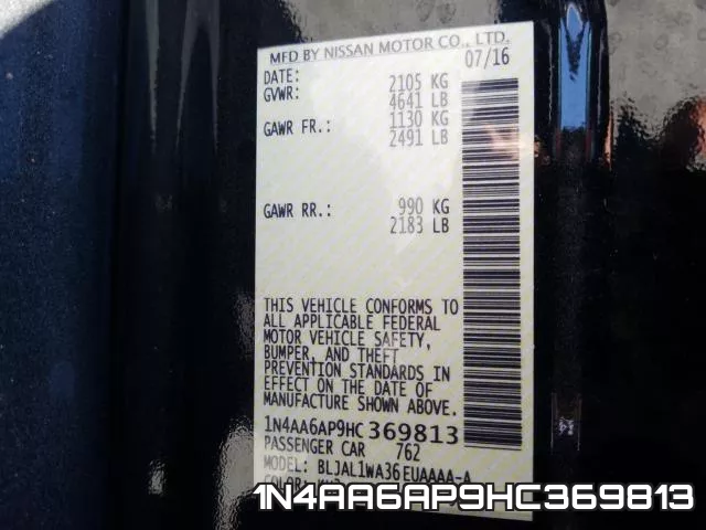 1N4AA6AP9HC369813 фото 2
