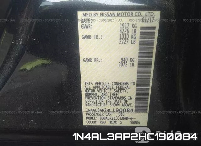 1N4AL3AP2HC190084 фото 10
